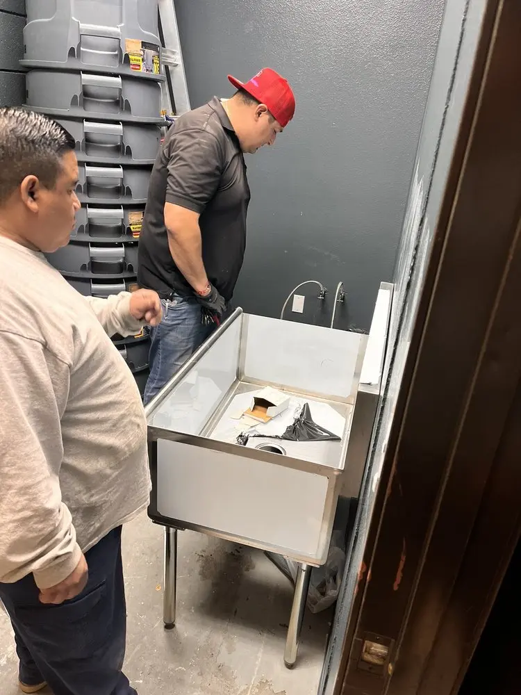 Commercial plumbing and sink installation in Vernon